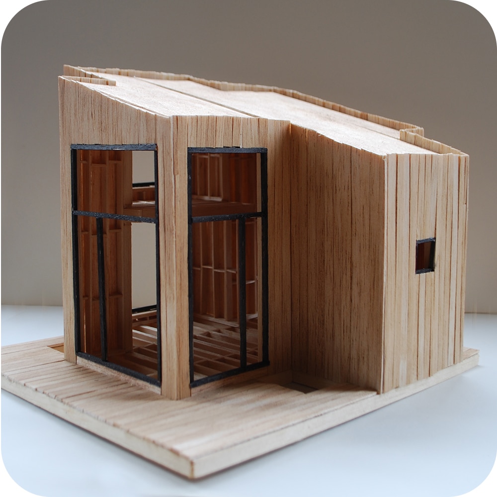 Maquette balsahout van boomhut