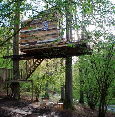 Boomhut in pallethout