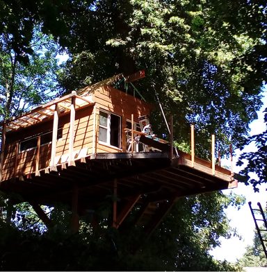 boomhut bunsbeek Vlaams Brabant